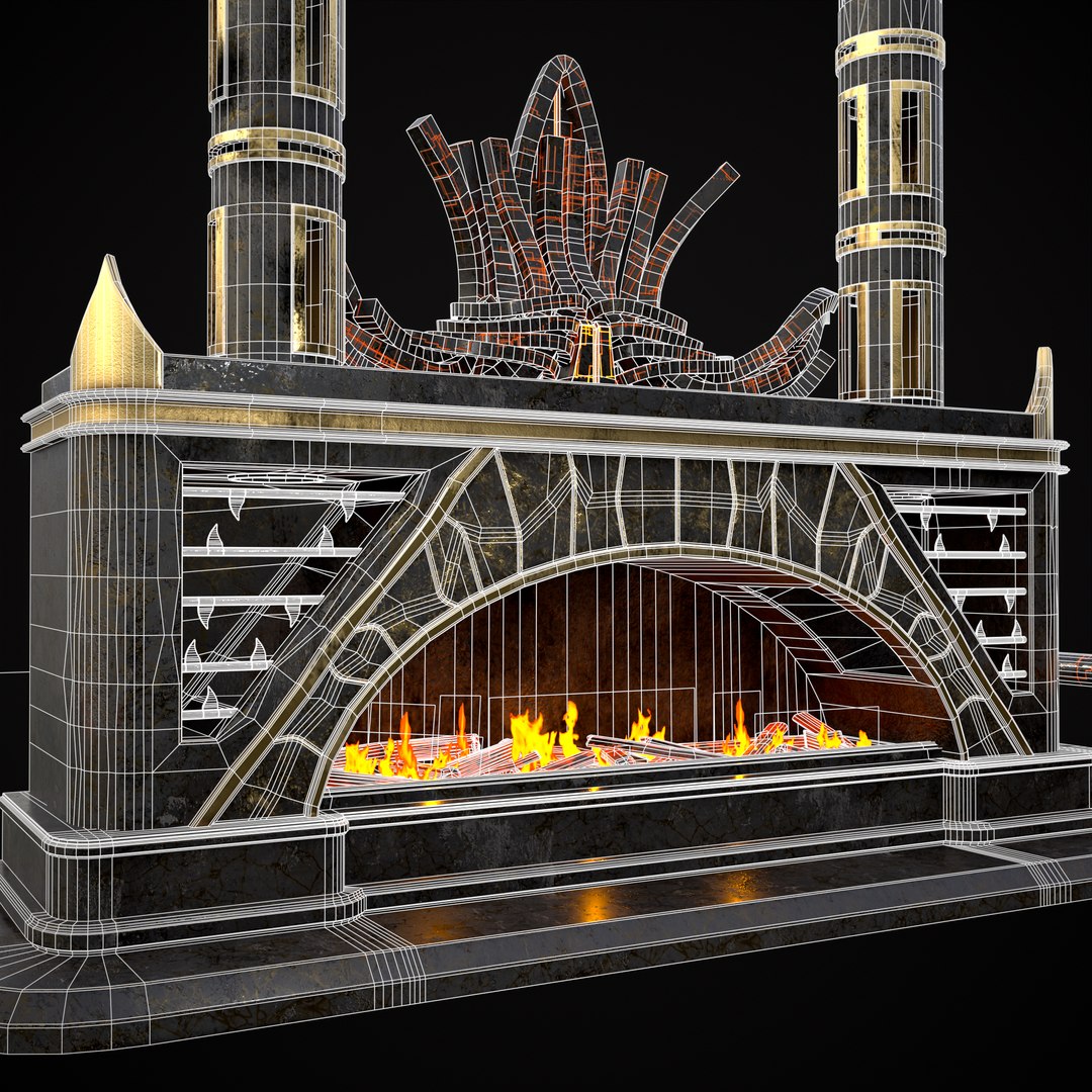 3D Dark Sci-fi Fire Pit Model - TurboSquid 2027688