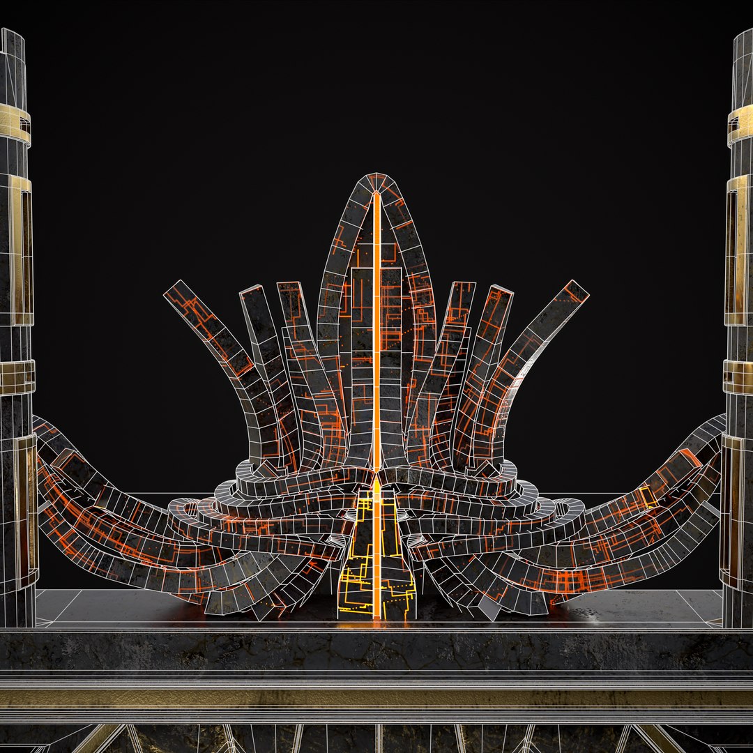 3D Dark Sci-fi Fire Pit Model - TurboSquid 2027688