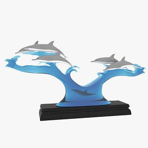 3ds max dolphin statue