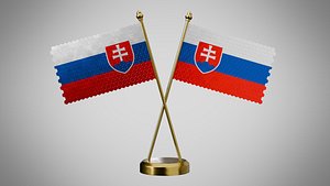3D Table  Flag  of Slovakia model