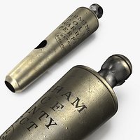 Birmingham Police Fluted Whistle Brass