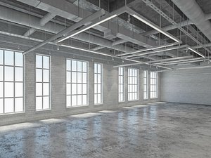 3D Loft Office interior 8 model