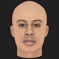 Low Poly Ludacris Rapper Head