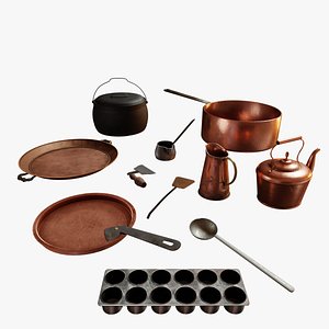 Old kitchenware 3D