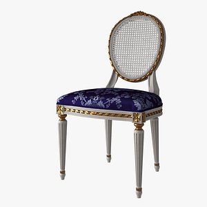 French Louis XVI Oval Dining Chair Cane