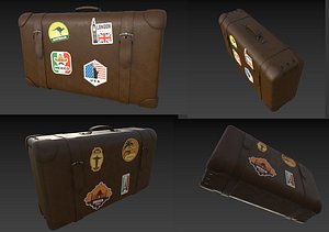 Travel bag cartoon 3D model