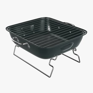 Portable charcoal steel grill bbq small