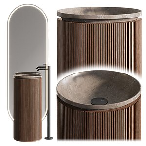 Inbani Grate Vanity Unit Set 8 3D
