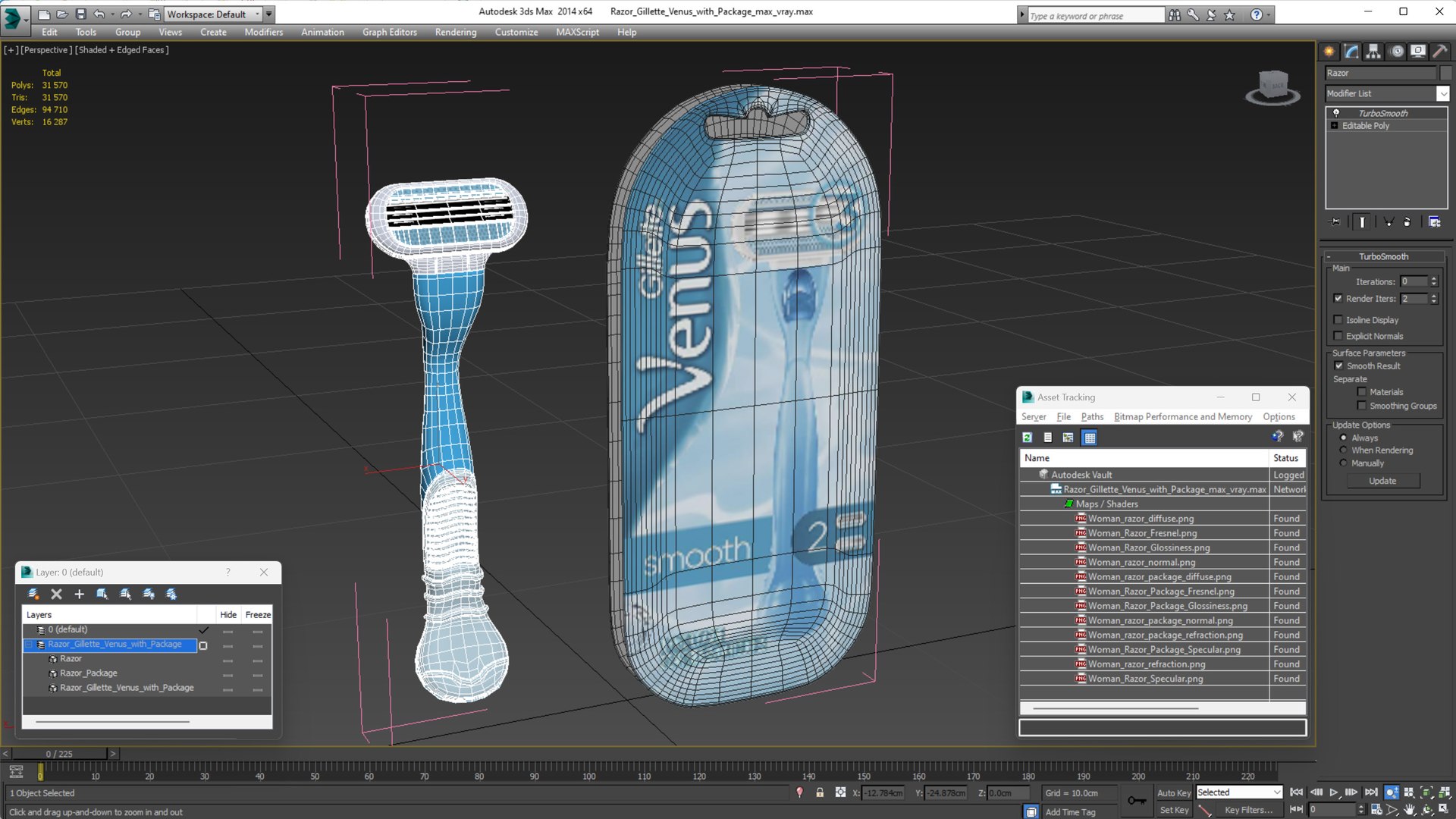 3D Razor Gillette Venus With Package - TurboSquid 2041639