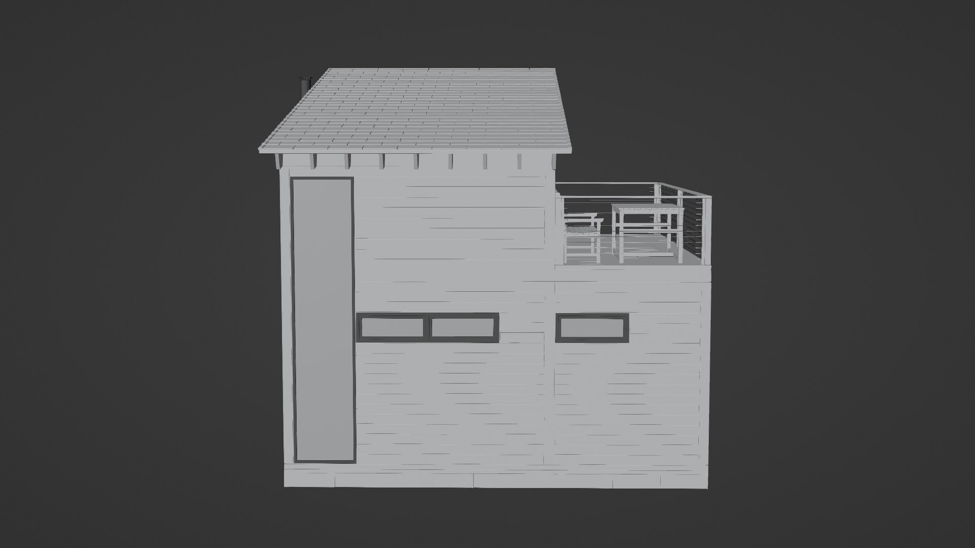 Beautiful Modern Panel House With Interior 3D Model - TurboSquid 2212970