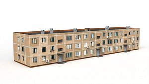 Three-Story Residential Building 3D