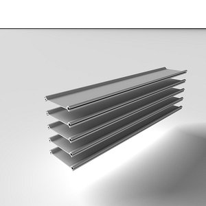 3d model steel piles metal