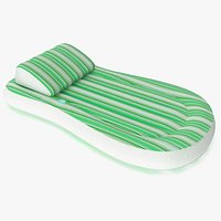 Inflatable Floating Lounge Raft With Built in Pillow