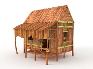 3D wooden house