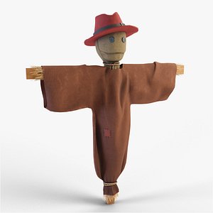 3D model scarecrow crow scare