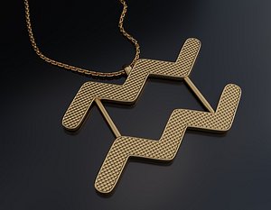 Aquarius Pendant 3D