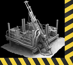 mining drill 3d model