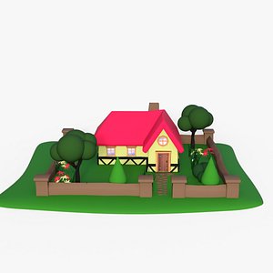 Cartoon House 3D model