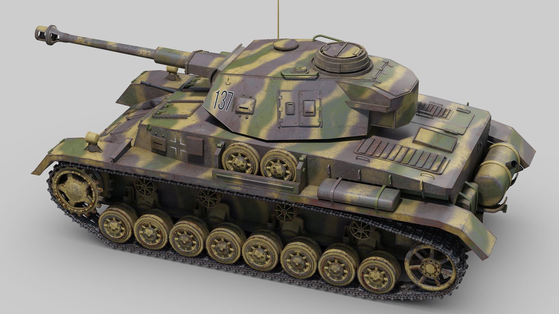 German Panzer Iv Tank 3d Model