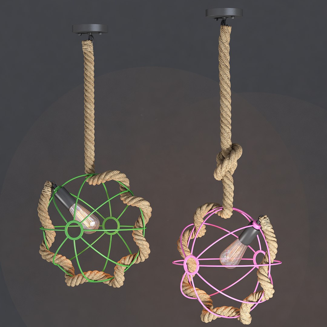3d Model Of Rope Light Lamp