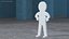 Stickman en plastique pose confiante blanc