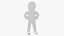 Stickman en plastique pose confiante blanc