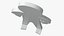 Stickman en plastique pose confiante blanc