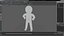 Stickman en plastique pose confiante blanc