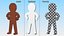 Stickman en plastique pose confiante blanc