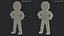 Stickman en plastique pose confiante blanc