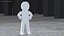 Stickman en plastique pose confiante blanc