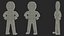 Stickman en plastique pose confiante blanc
