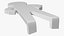 Stickman en plastique pose confiante blanc