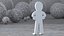 Stickman en plastique pose confiante blanc