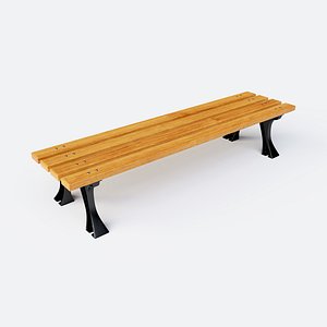 3D cast-iron bench