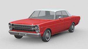Low Poly Car - Ford Galaxie Sedan 1966