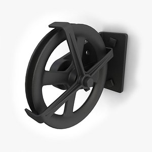 wall mounted retro pulley 3d model