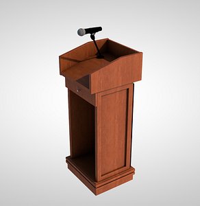 3D model podium stand