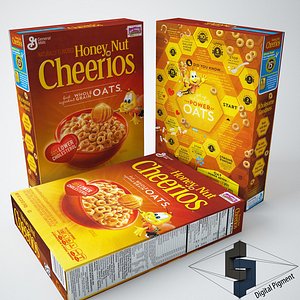 cheerios honey nut 3d model