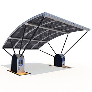 3D Outdoor Parking With Solar System