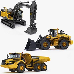 construction equipment excavator ec380el 3d max