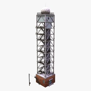 3d model radar control tower