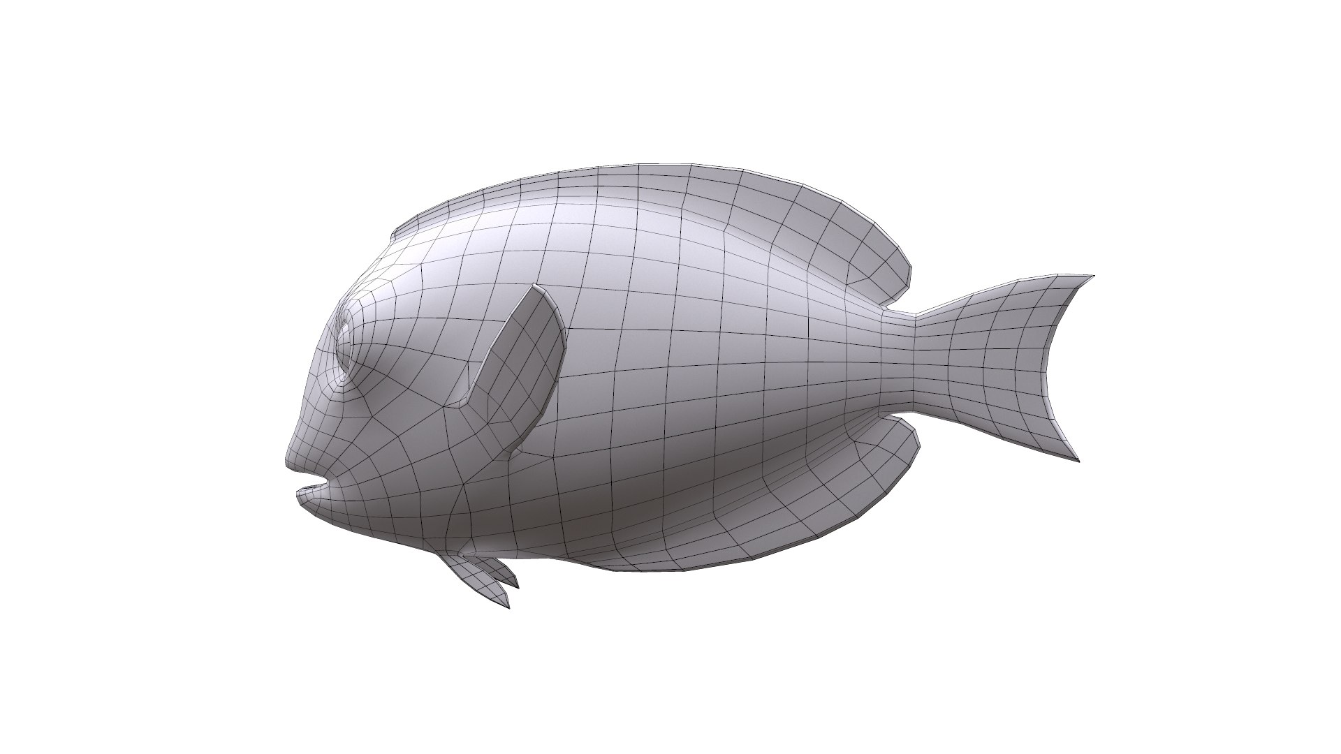 Achilles Tang Fish Toon 3D Model - TurboSquid 1586295