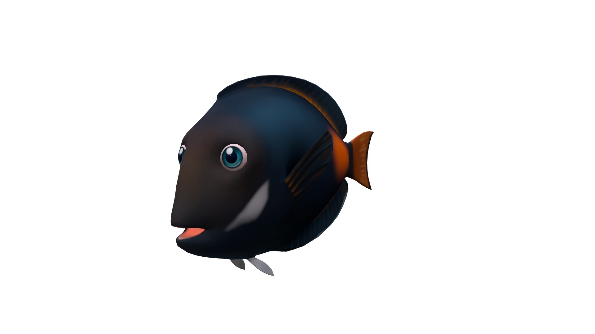 Achilles Tang Fish Toon 3D Model - TurboSquid 1586295