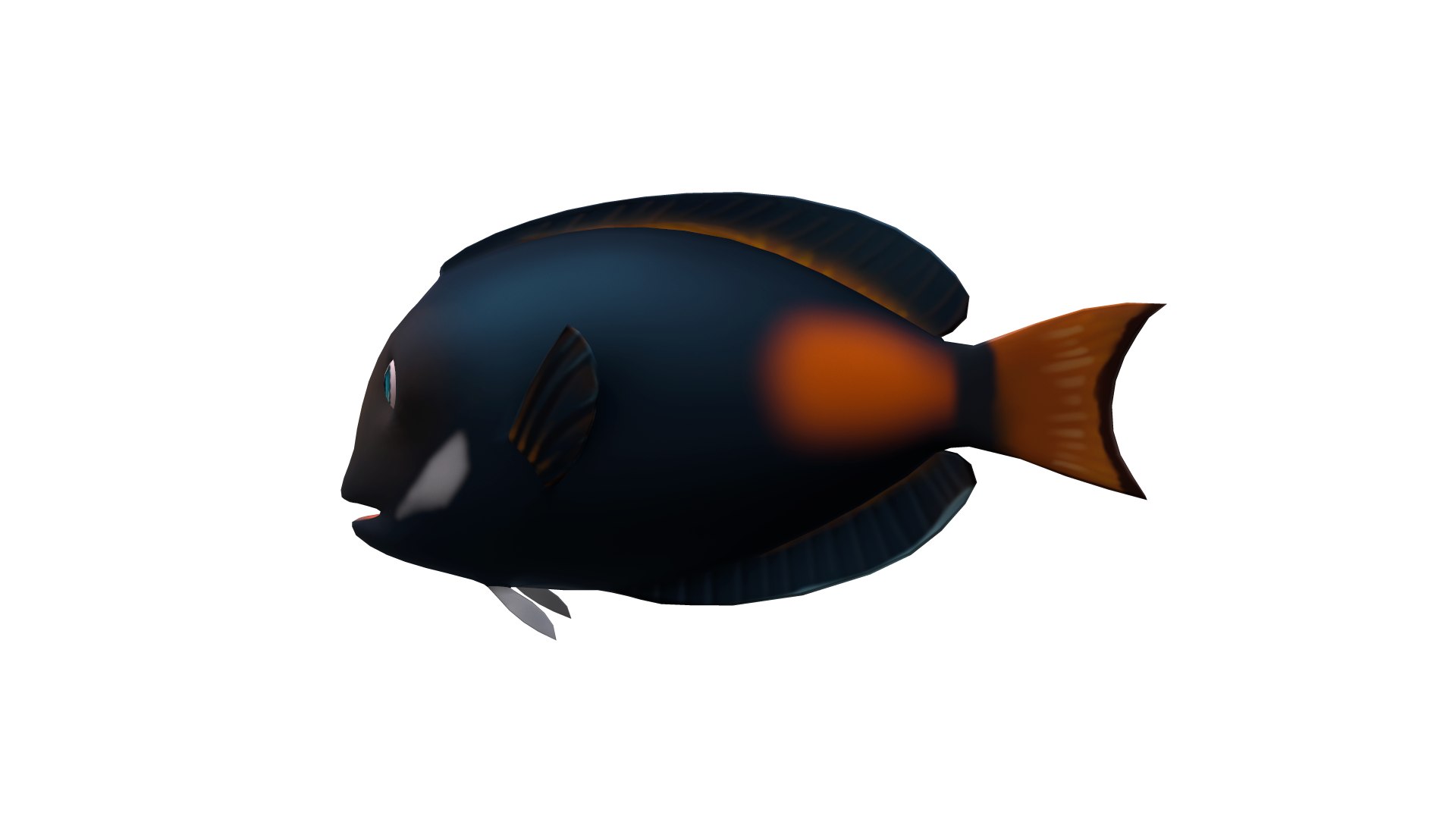 Achilles Tang Fish Toon 3D Model - TurboSquid 1586295