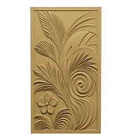 Modern Floral Relief wall decor Relief STL Mural CNC 443