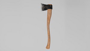 3D Realistic Old Axe  Game Ready PBR Low Poly 3D Model