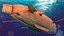3D Old Wooden Submarine Rigged model