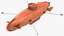 3D Old Wooden Submarine Rigged model