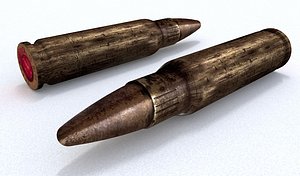 3d model old bullet